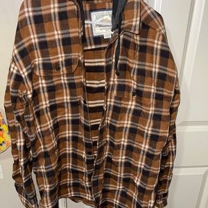 American Eagle Hooded Flannel